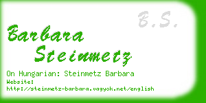 barbara steinmetz business card